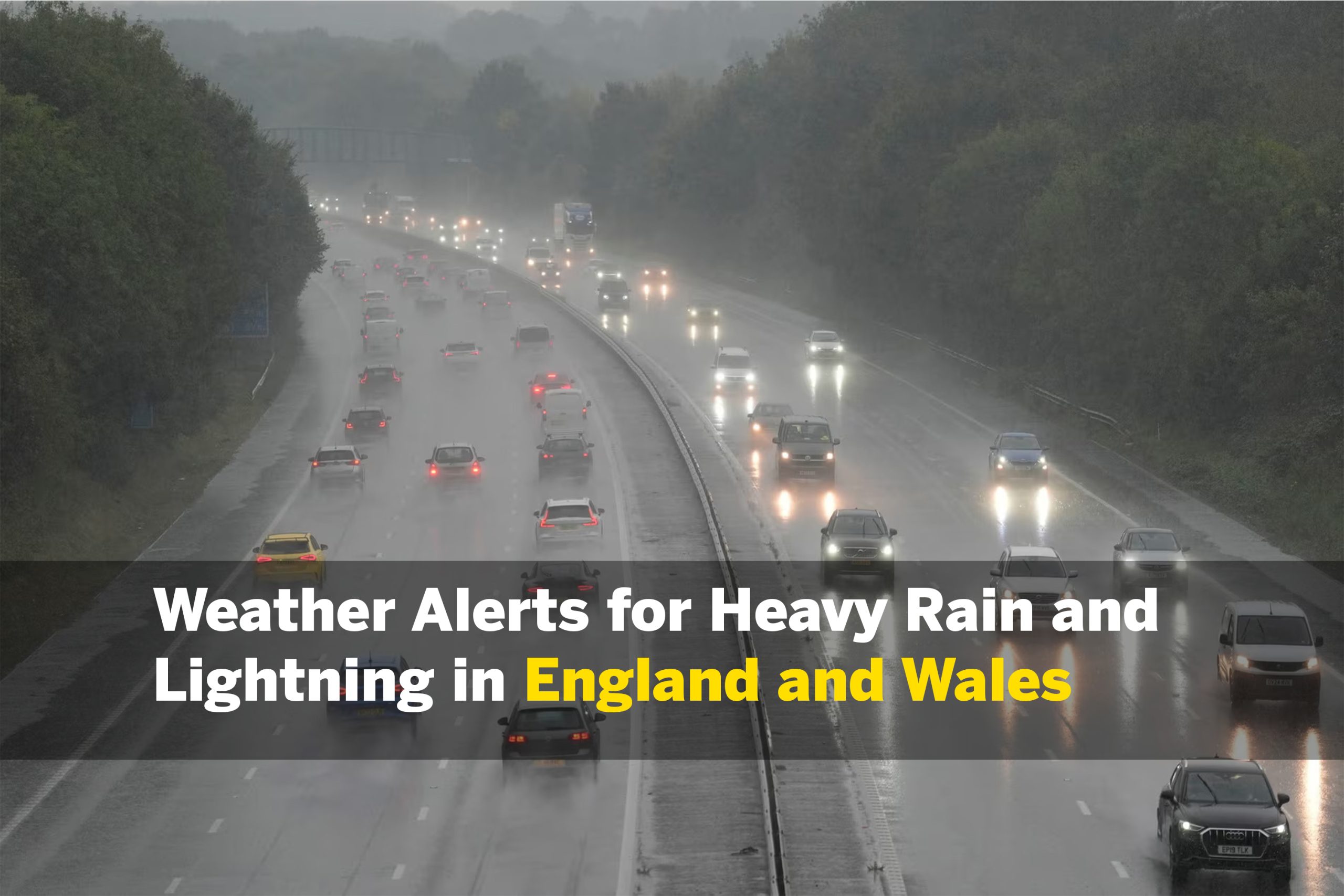 Weather Alerts for Heavy Rain and Lightning in England and Wales
