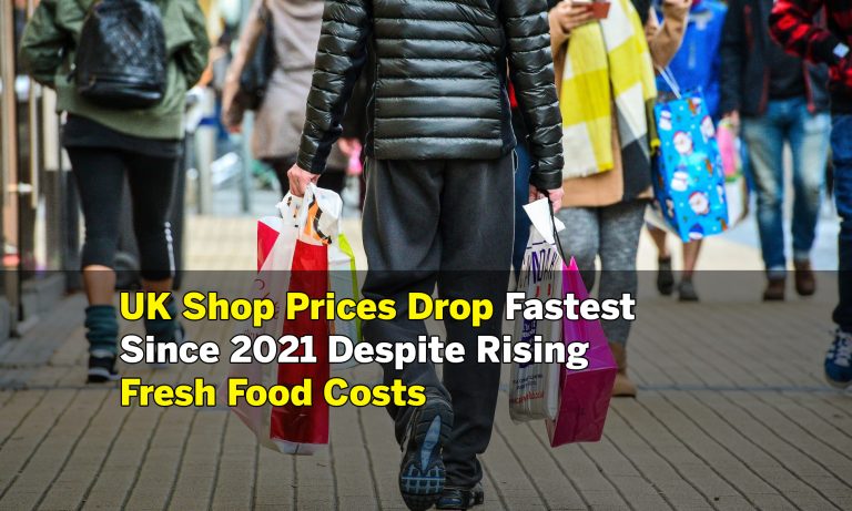 UK Shop Prices Drop Fastest Since 2021 Despite Rising Fresh Food Costs