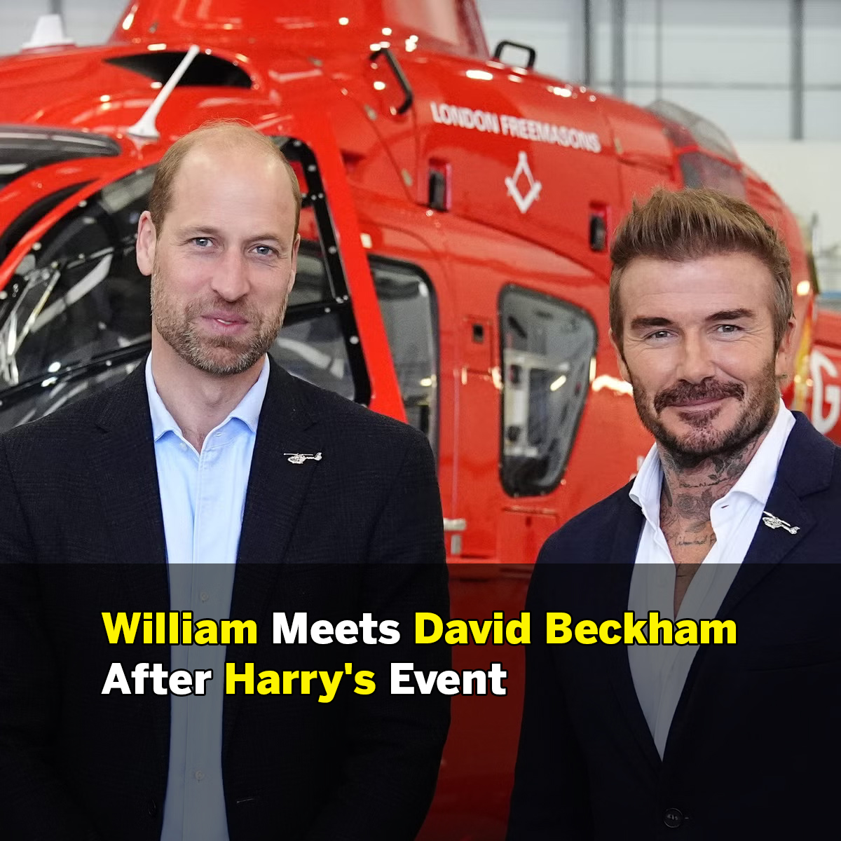 William Meets David Beckham After Harry's Event